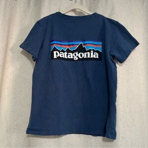 Patagonia Kids Navy Graphic Tee